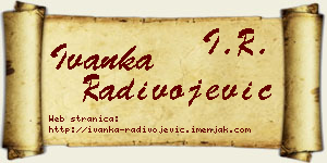 Ivanka Radivojević vizit kartica